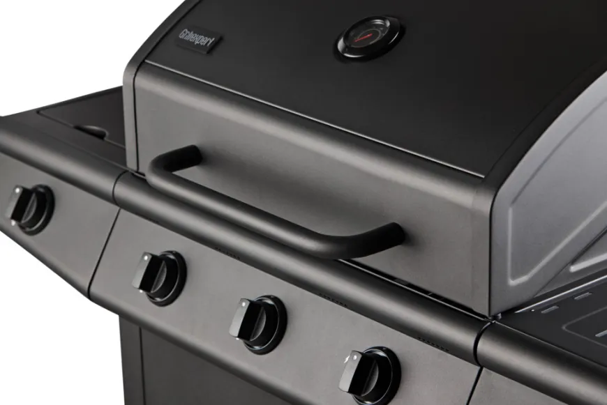 Gasgrill 3 brændere og sidebrænder sort - Grillexpert®