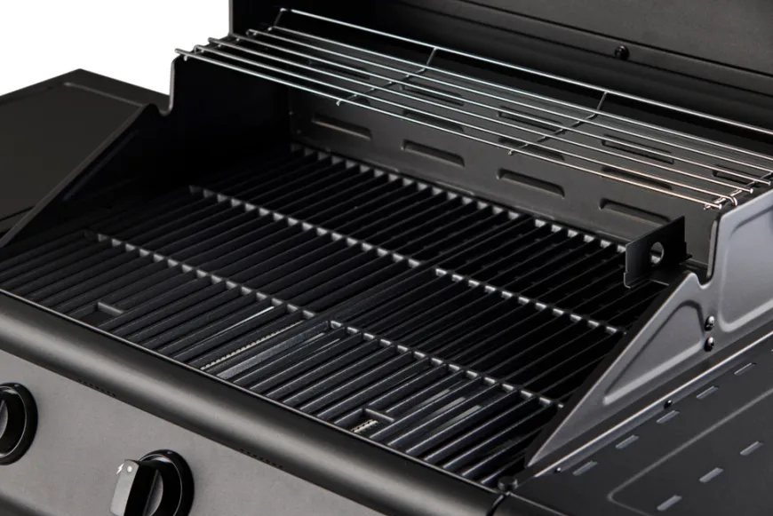 Gasgrill 3 brændere og sidebrænder sort - Grillexpert®