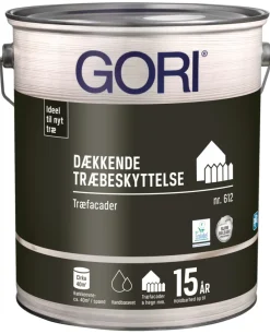 GORI 612 dækkende træbeskyttelse grøn umbra 5 liter