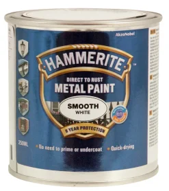 Hammerite metalmaling hvid glat effekt 250 ml