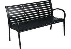 Havebænk Amsterdam sort 125 x 60 cm - Sunlife®