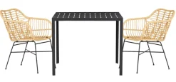 Havebord Havanna 90x90 cm i aluminium og nonwood - Sunlife®