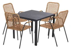 Havebord Havanna 90x90 cm i aluminium og nonwood - Sunlife®
