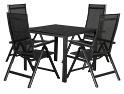 Havebord Havanna 90x90 cm i aluminium og nonwood - Sunlife®