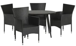 Havebord Madrid sort Ø110 cm - Sunlife®