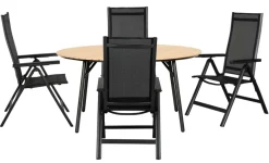 Havebord Nebraska stål/nonwood Ø150 cm - Sunlife®