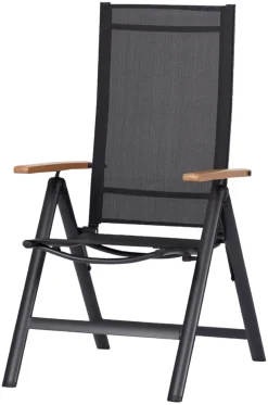 Havestol 7 positioner sort/teak - Outfit