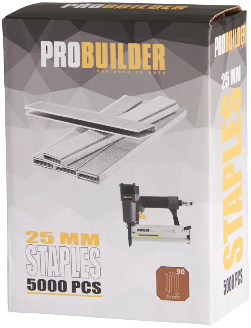 Hæfteklamme 25 mm nr. 90 5000 stk. - Probuilder