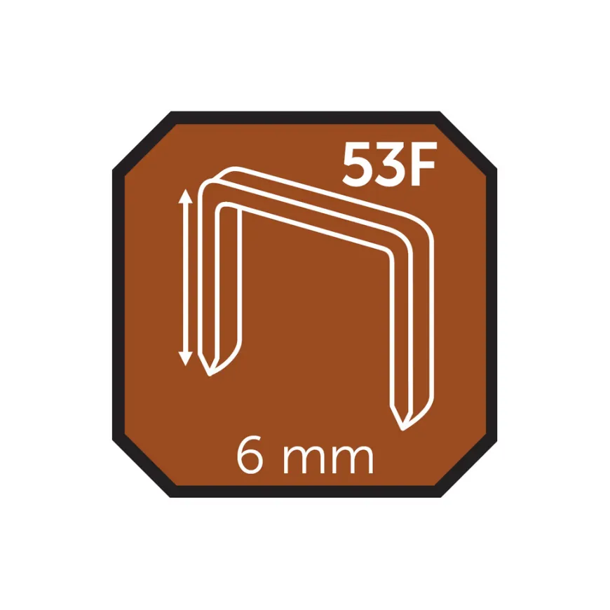 Hæfteklammer 6 mm nr. 53F 2000 stk. - Probuilder