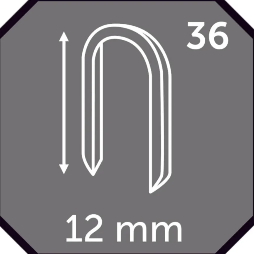 Hæfteklammer 12 mm nr. 36 1000 stk. - Probuilder