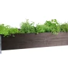 Højbedsramme sortbejdset 19 mm, 120 x 80 x 20 cm