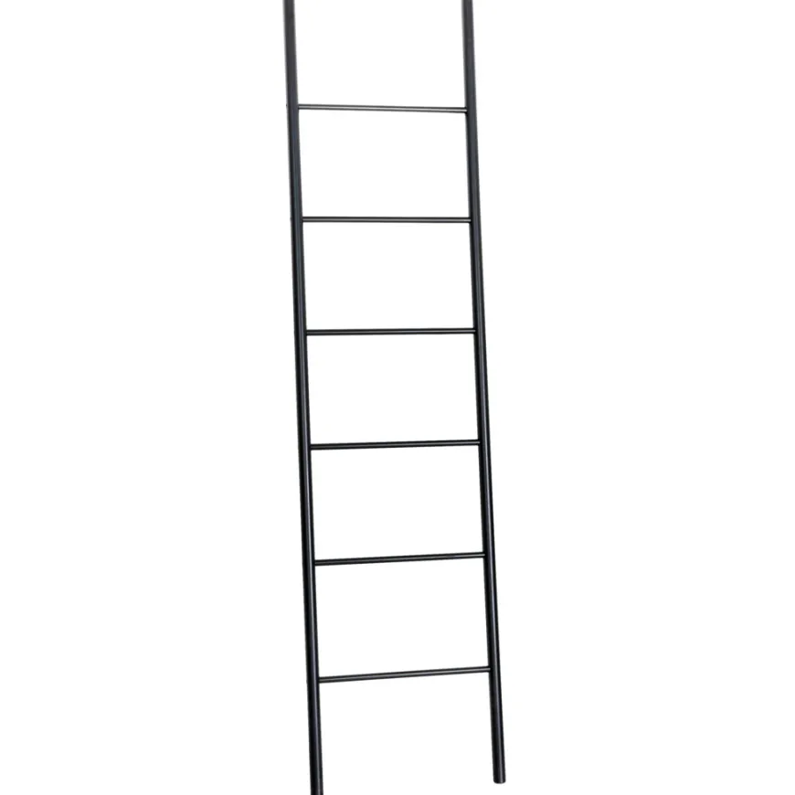 Håndklædestige bambus sort 180 x 45 cm