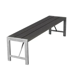 HORTUS bænk H-model nonwood antracitgrå 180 cm