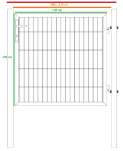 HORTUS havelåge metal sort 100 x 100 cm