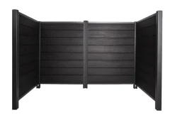 HORTUS skraldeskjul komposit antracit 121 x 258 x 95 cm