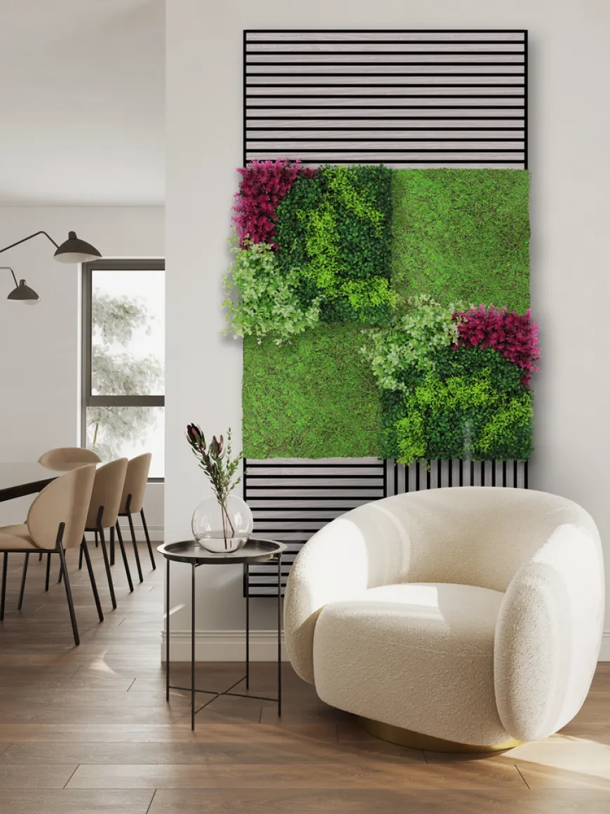 Jangal Modular Wall plantepanel 52 x 52 cm - Pink Mix