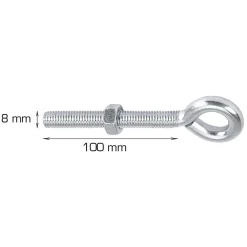 Øjebolt M8 x 100 mm 3 stk.