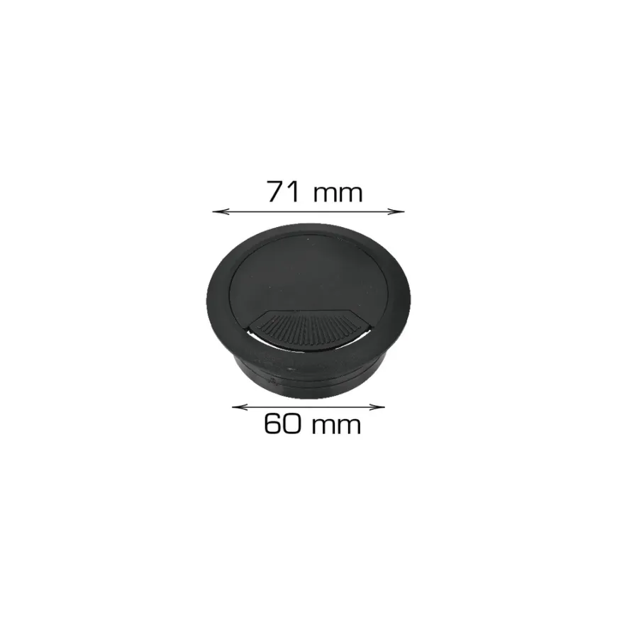 Kabelgennemføring sort Ø60 mm