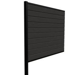 Kirkedal Alu hegn tilkøbssæt sort 184 x 180 cm