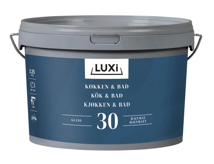 Køkken & Bad 30 vægmaling modehvid 2,25 liter - LUXI®