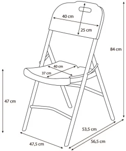 Klapstol til haven grå/hvid