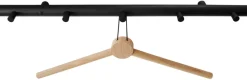 Knagerække egetræ sort 60 cm
