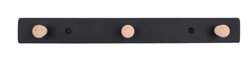 Knagerække sort/bøg 28 cm