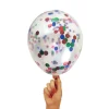 Konfettiballon multifarvet 30 cm 5 stk.