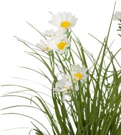 Kunstgræs med margueritblomster 50 cm