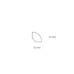 Kvartstafliste hvid - 12 x 12 x 3000 mm