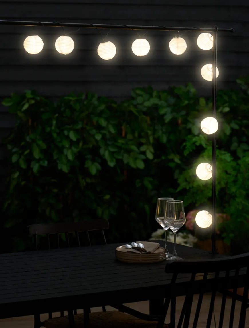 Lanternelyskæde med 10 LED-pærer - Garden®