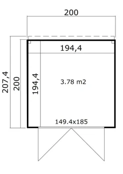 Lasita Maja redskabsrum Fynn 1 200 x 200 cm