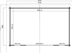 Lasita Maja Sussex 2 hytte 360 x 570 cm