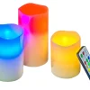 LED-bloklys med farveskift 3-pk.