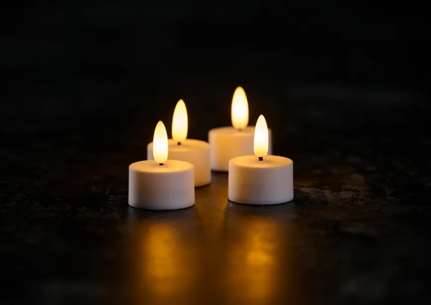 LED-fyrfadslys med 3D-flamme 4 stk. - DAY