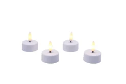 LED fyrfadslys m/fjernbetjening 4 stk.