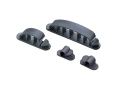 Ledningsholdere selvklæbende sort 9 stk.