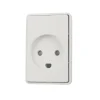 LK FUGA® stikkontakt 1,5 m/jord og ramme hvid