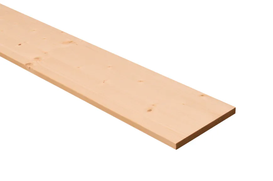 Massiv hylde i gran 18 mm x 20 x 120 cm