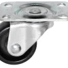 Møbelhjul drejbart med plade sort 30 mm