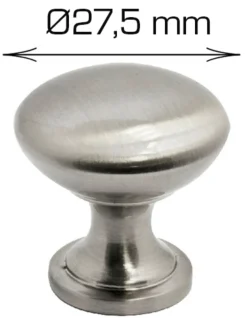 Møbelknop satinfinish Ø27,5 mm