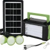 Nødradio med solceller, 3 lygter og powerbank 1800 mAh
