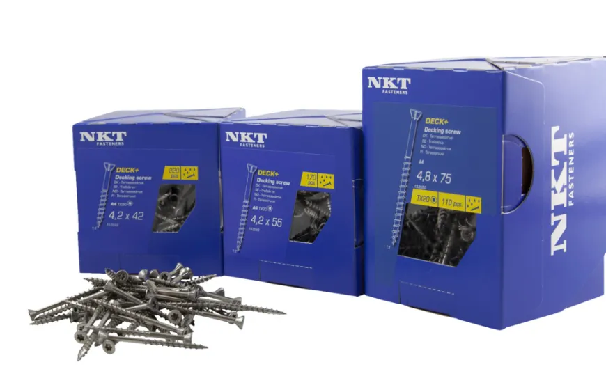 NKT Fasteners DECK+ terrasseskrue 4,2 x 42 mm 220 stk.