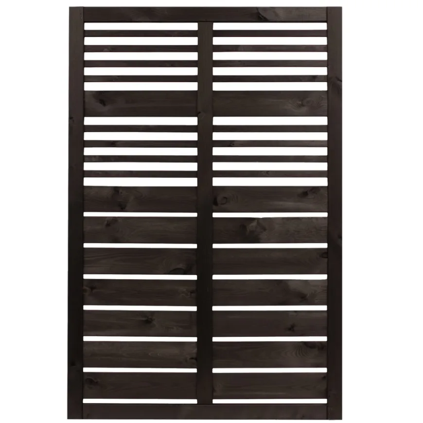 Nordic Fence Linear hegn sort 120 x 180 cm