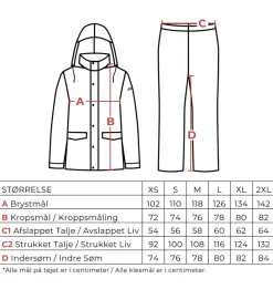 Oak Creek® regntøj unisex sort str. S