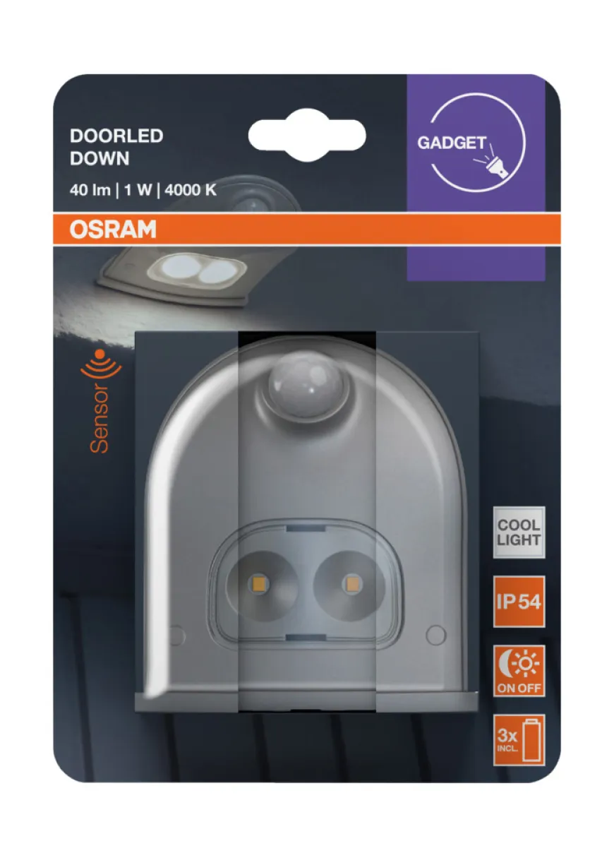 Osram DoorLED Down sensorlampe sølv