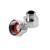 Overgangssæt 1/2" x 3/8" krom