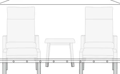 Overtræk til havemøbelsæt L170 x B130 x H85 cm - Sunlife®
