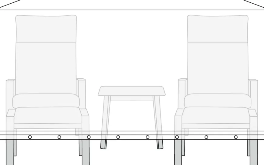 Overtræk til havemøbelsæt L170 x B130 x H85 cm - Sunlife®