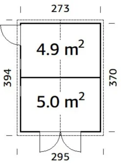 Palmako redskabsrum Aksel 3 - 273 x 370 cm